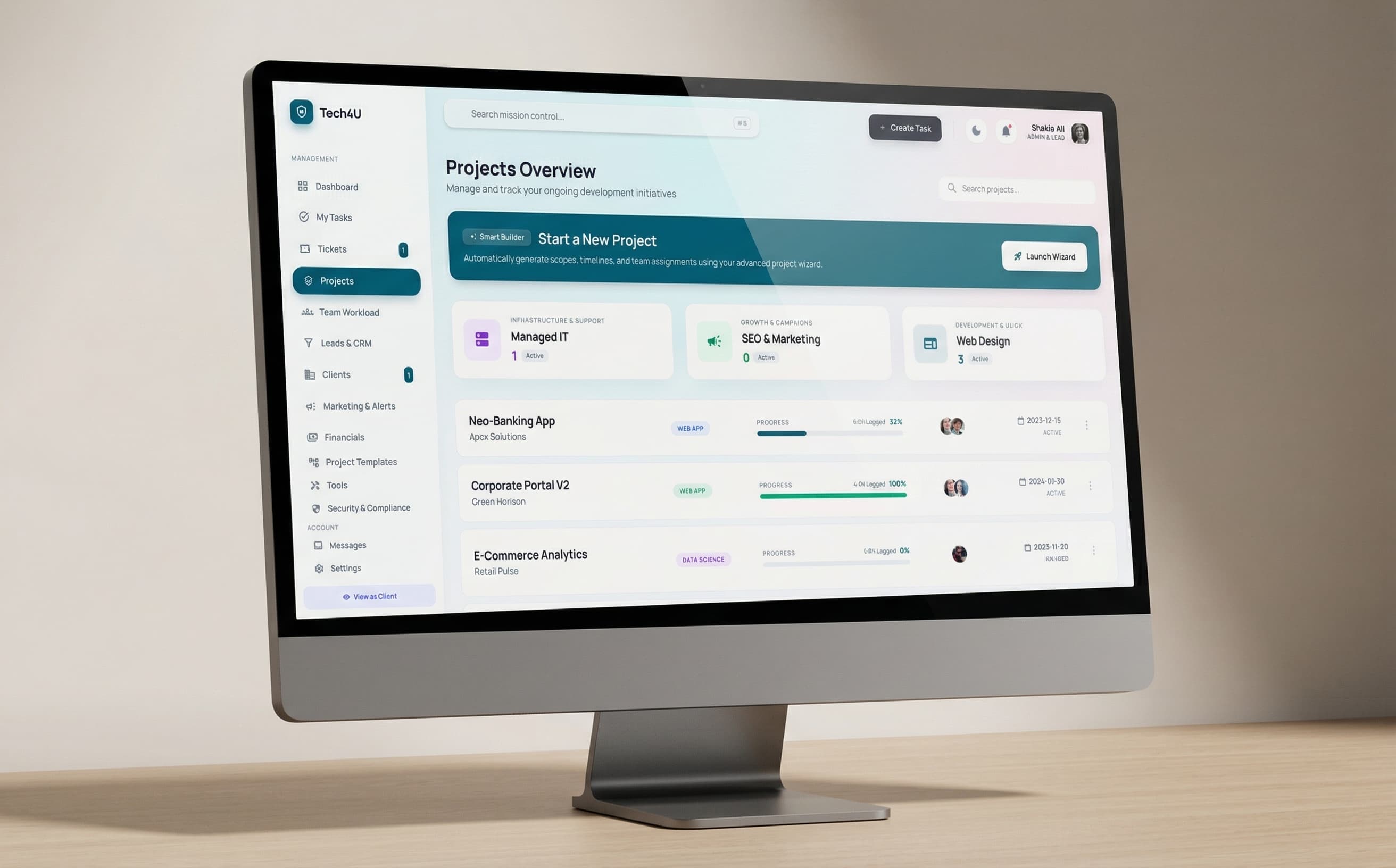 Fulvio Project Management Interface